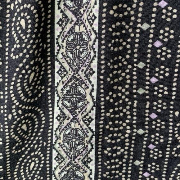 CABI Villa Palazzo Navy Blue Wide Leg Smocked Waist Pants S 5704 Boho - Picture 7 of 10